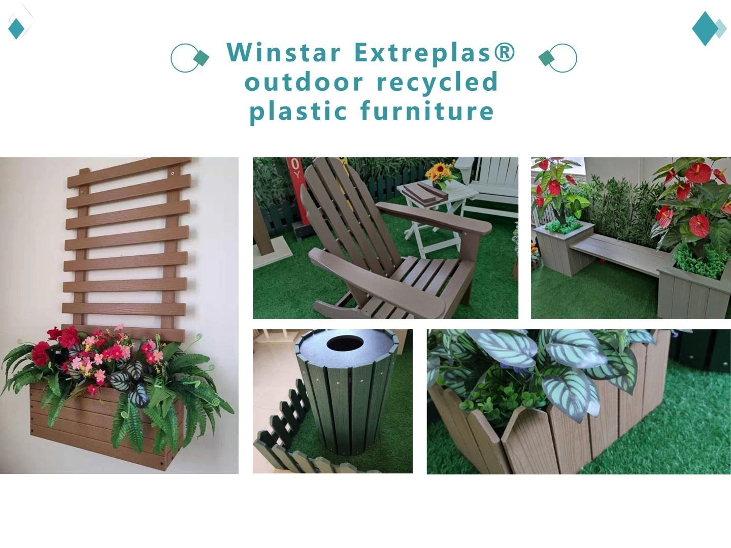 Muebles de exterior de plástico reciclado Winstar EXtreplas®